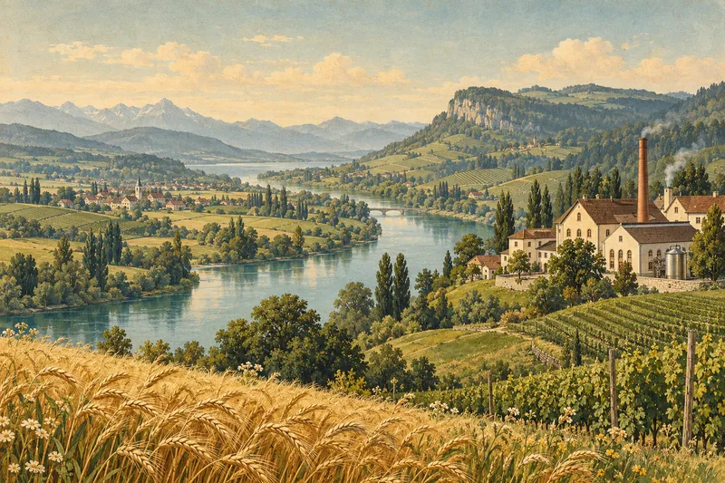 Illustration einer regionalen Landschaft